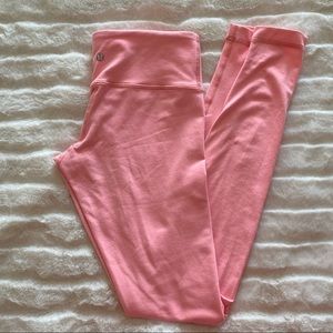 pink low rise lululemon leggings